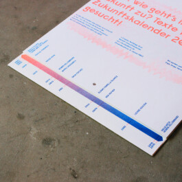 Zukunftskalender Grafikdesign Riso-Druck Typografie Design 